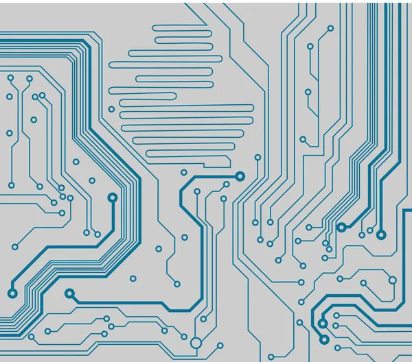 Tablero de circuito informático — Vector de stock