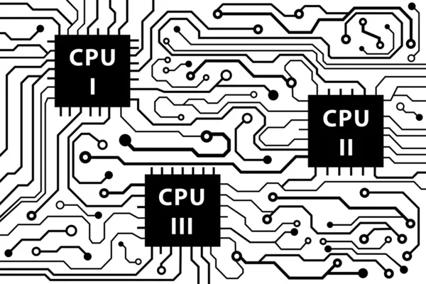 Carte de circuit informatique — Image vectorielle