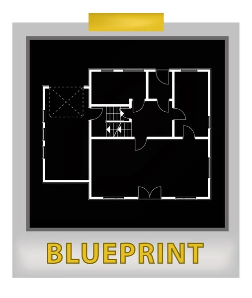 Plan blueprint. vector illustration — Stock Vector