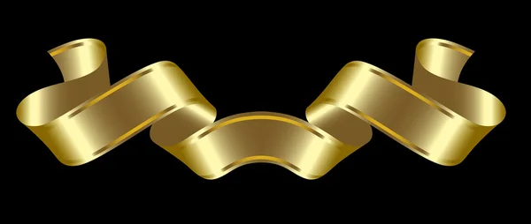 Golden ribbon — Stock Vector