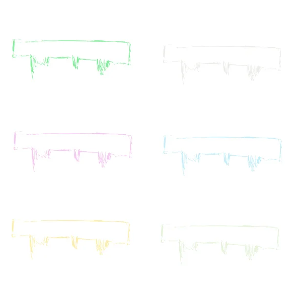 Набір піктограм для малювання кольорових вікон повідомлень. іконка Векторна ілюстрація — стоковий вектор