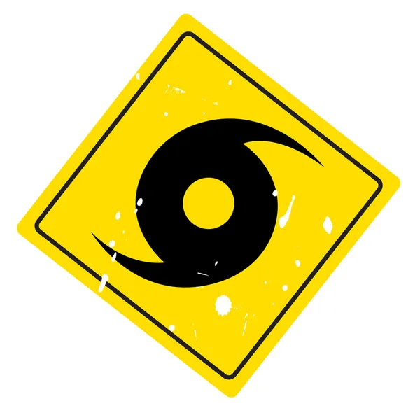 Hurricane warning sign — Stock Vector