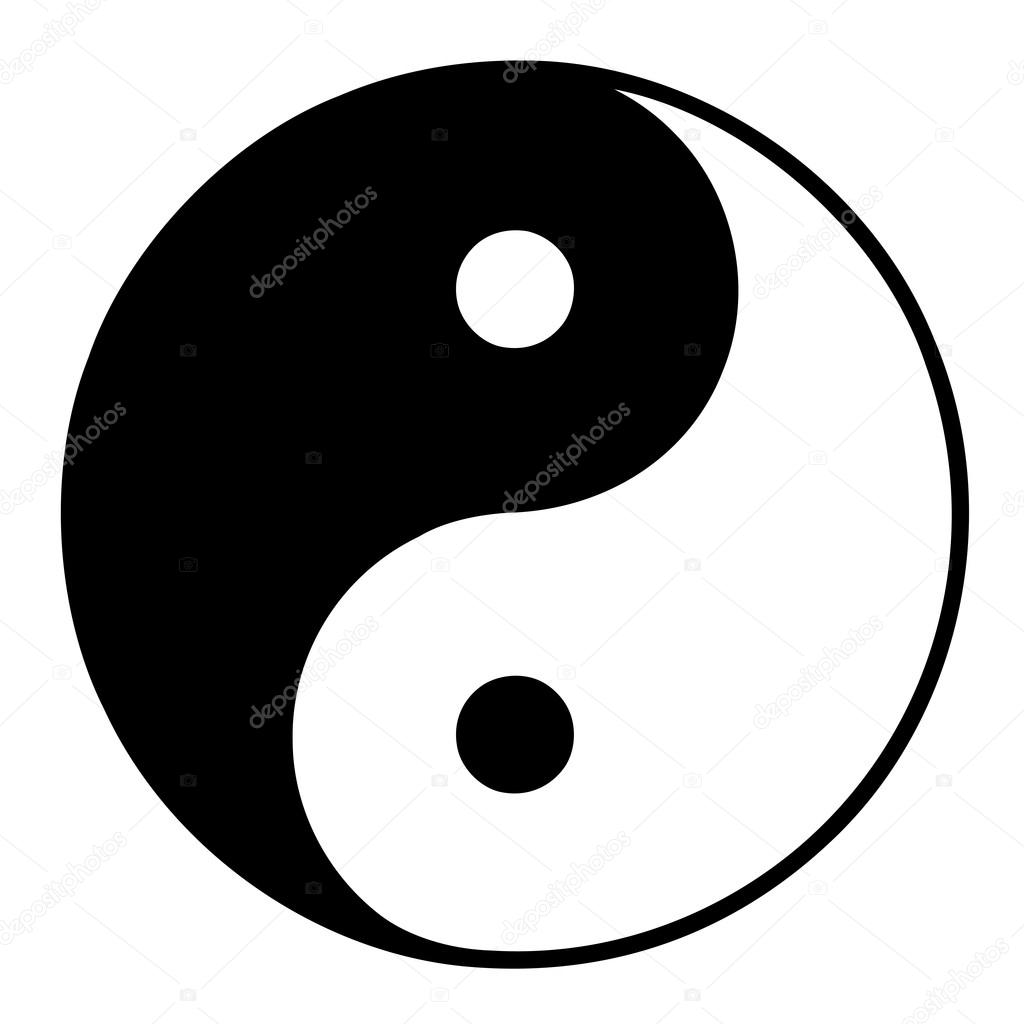 Sign with the yin yang symbol