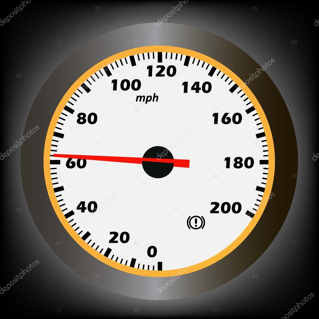 Vector illustration of speedometer