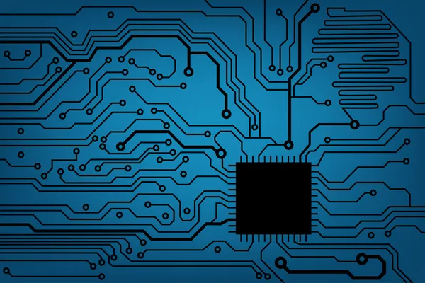 Schema del circuito stampato. tecnologia astratta sfondo vettoriale — Vettoriale Stock