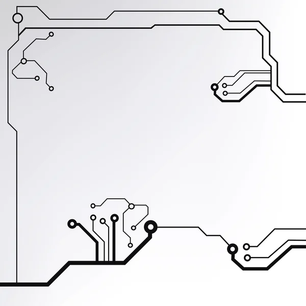 Schema del circuito stampato. tecnologia astratta sfondo vettoriale — Vettoriale Stock