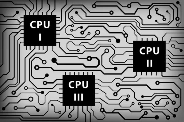 Schéma de circuit imprimé. technologie abstraite fond vectoriel — Image vectorielle