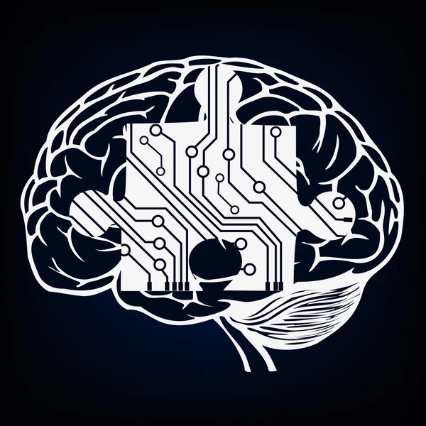 Model of human brain. eps10 vector illustration — Stock Vector