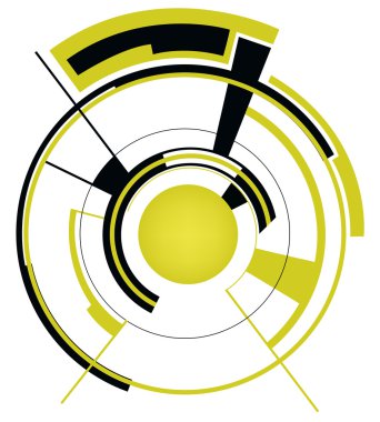 abstract techno illüstrasyon
