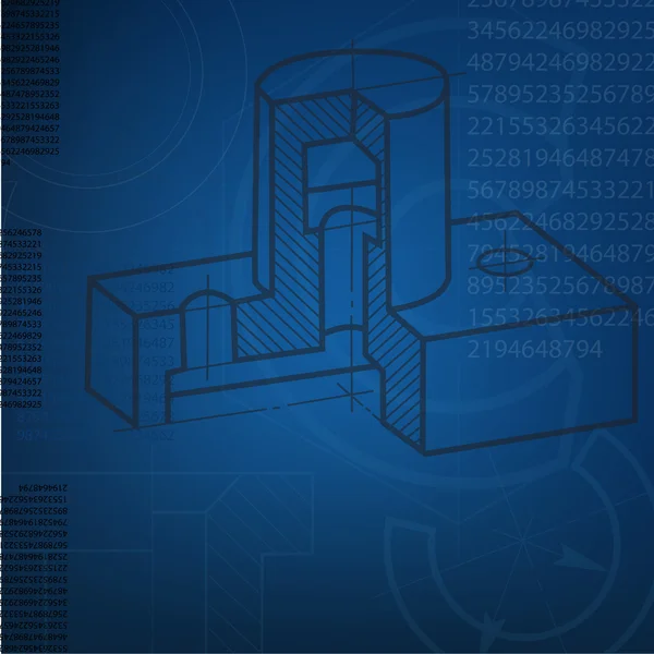 Абстрактное техно образование. вектор. S10 — стоковый вектор