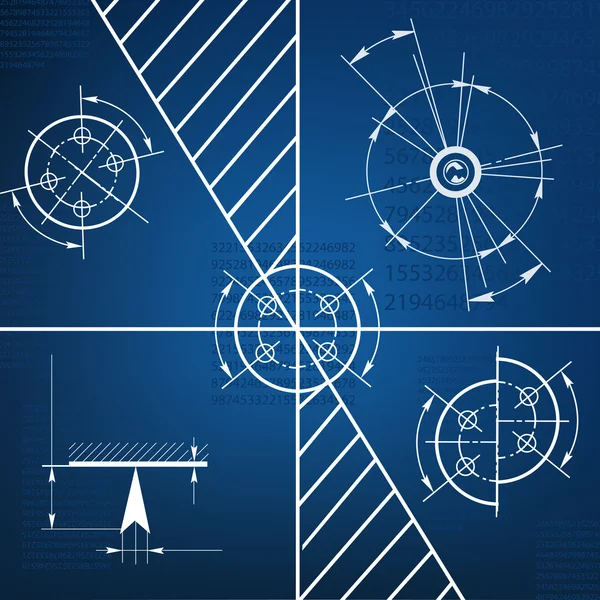 Contexto tecno abstrato — Vetor de Stock