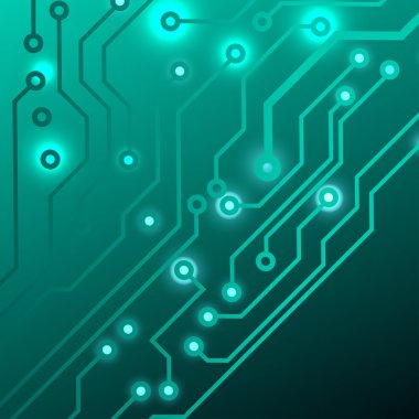 techno devre web Bannerlar. eps10 vektör çizim