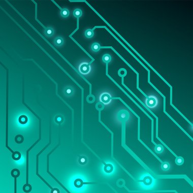 techno devre web Bannerlar. eps10 vektör çizim