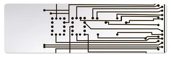 Banner web del circuito tecno. Illustrazione vettoriale EPS10 — Vettoriale Stock