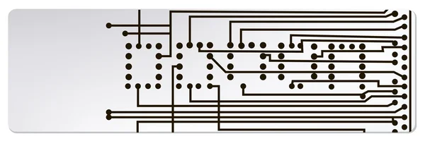 Techno circuit webbanners. eps10 vectorillustratie — Stockvector