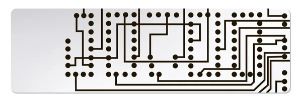 Techno circuit webbanners. eps10 vectorillustratie — Stockvector