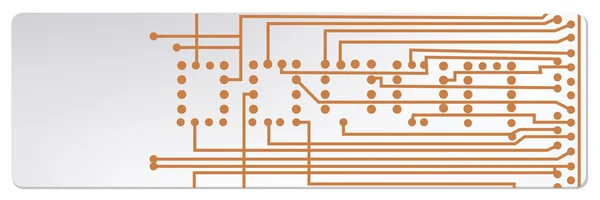 Techno Circuit Web-Banner. eps10 Vektorabbildung — Stockvektor