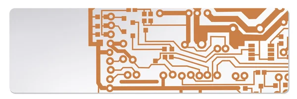 Banery sieci web obwodu techno. Ilustracja wektorowa eps10 — Wektor stockowy