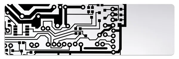 Techno circuit webbanners. eps10 vectorillustratie — Stockvector