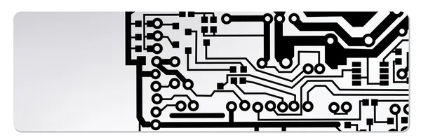 Techno Circuit Web-Banner. eps10 Vektorabbildung — Stockvektor