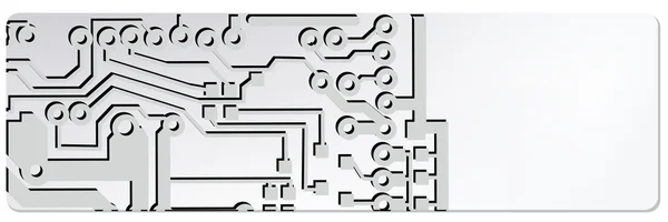 Techno circuit webbanners. eps10 vectorillustratie — Stockvector