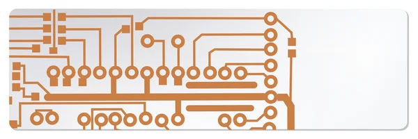 Techno circuit webbanners. eps10 vectorillustratie — Stockvector