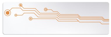 techno devre web Bannerlar. eps10 vektör çizim