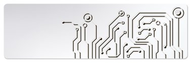 techno devre web Bannerlar. eps10 vektör çizim
