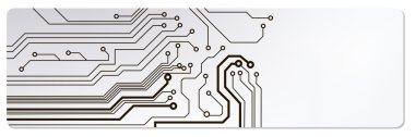 techno devre web Bannerlar. eps10 vektör çizim