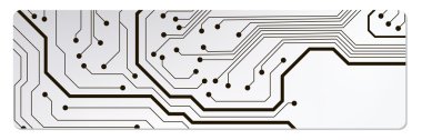 techno devre web Bannerlar. eps10 vektör çizim