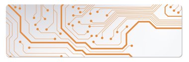 techno devre web Bannerlar. eps10 vektör çizim