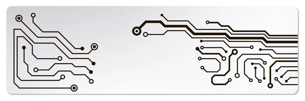 Banners techno circuito web. Ilustração do vector EPS10 — Vetor de Stock