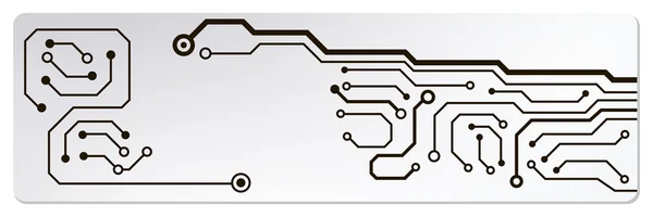 Banners techno circuito web. Ilustração do vector EPS10 —  Vetores de Stock
