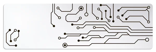 Techno circuit webbanners. eps10 vectorillustratie — Stockvector