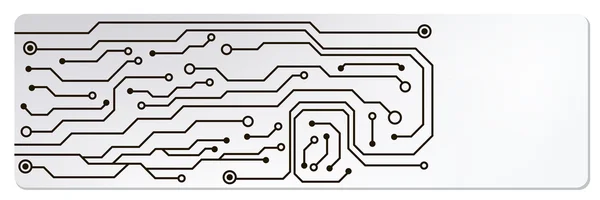 Banner jaringan techno circuit. Ilustrasi vektor EPS10 - Stok Vektor