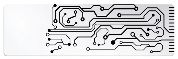 테크노 회로 웹 배너입니다. Eps10 벡터 일러스트 레이 션 — 스톡 벡터