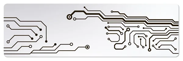 Techno circuit webbanners. eps10 vectorillustratie — Stockvector