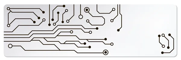 Techno circuit webbanners. eps10 vectorillustratie — Stockvector