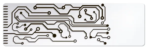 Techno circuit webbanners. eps10 vectorillustratie — Stockvector