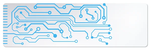 Techno circuit webbanners. eps10 vectorillustratie — Stockvector