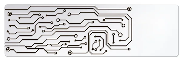 Bannières web de circuit techno. Illustration vectorielle EPS10 — Image vectorielle