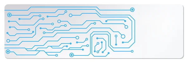테크노 회로 웹 배너입니다. Eps10 벡터 일러스트 레이 션 — 스톡 벡터