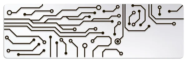 Techno circuit webbanners. eps10 vectorillustratie — Stockvector
