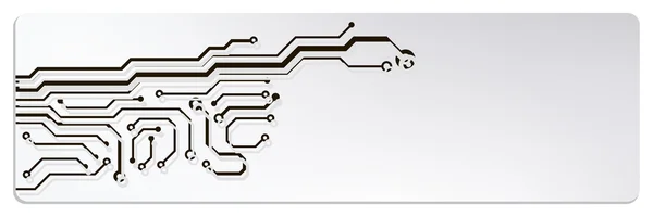 Techno circuit webbanners. eps10 vectorillustratie — Stockvector