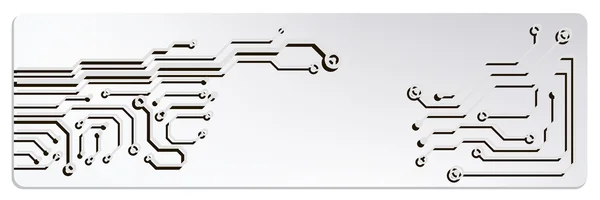 Banner web del circuito tecno. Illustrazione vettoriale EPS10 — Vettoriale Stock