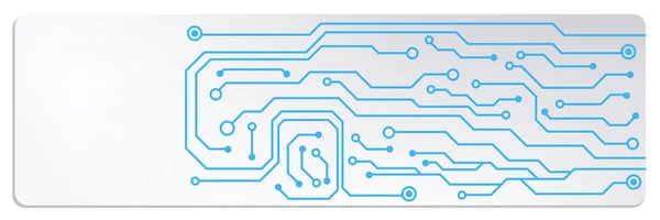 Techno circuit webbanners. eps10 vectorillustratie — Stockvector