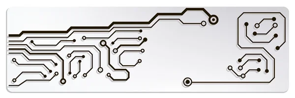 Banner web del circuito tecno. Illustrazione vettoriale EPS10 — Vettoriale Stock