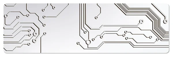 테크노 회로 웹 배너입니다. Eps10 벡터 일러스트 레이 션 — 스톡 벡터