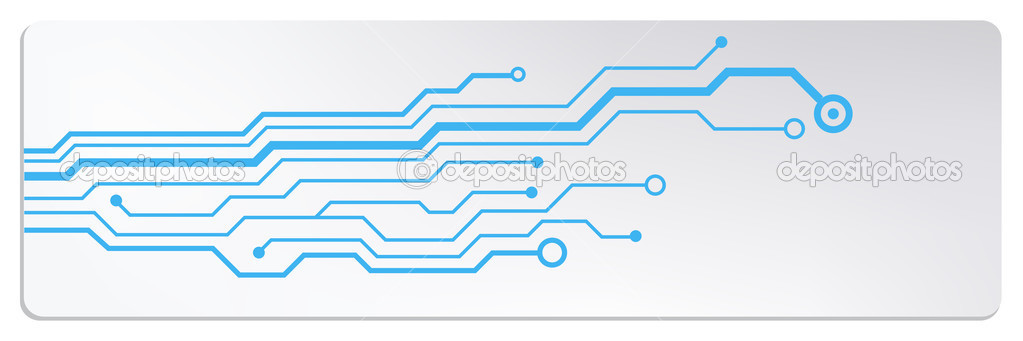 Techno circuit web banners. EPS10 vector illustration