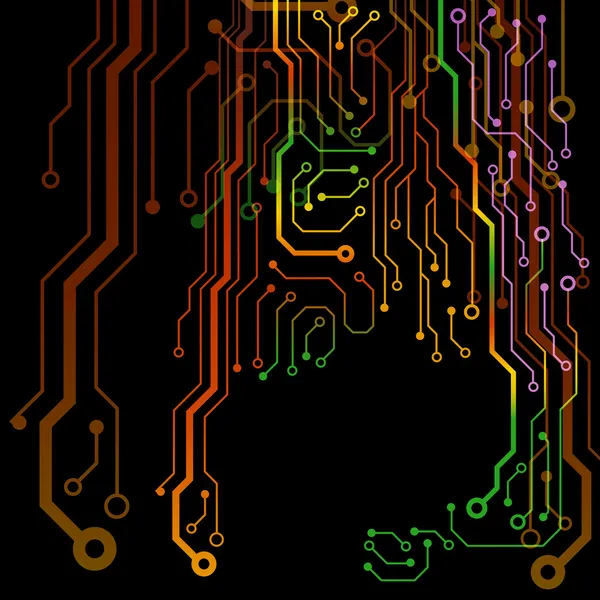Fond de carte de circuit imprimé. illustration vectorielle eps10 — Image vectorielle